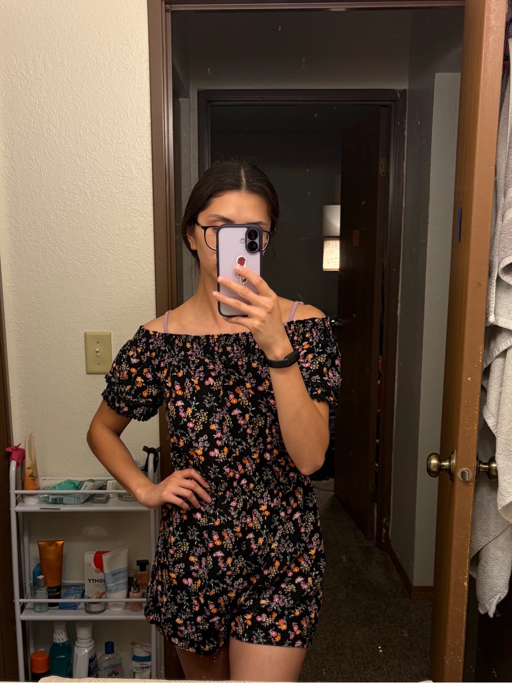 Floral Off Shoulder Romper